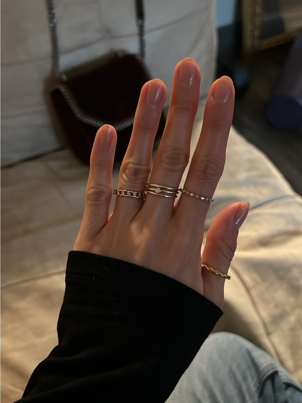 14k Bezel Set Diamond Ring - Picture 6 of 7